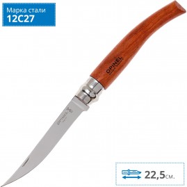 Нож филейный OPINEL №10, нержавеющая сталь, рукоять бубинга 000013