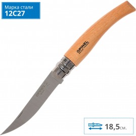 Нож филейный OPINEL №8, нержавеющая сталь, рукоять из дерева бука 000516 Нож филейный OPINEL №8, нержавеющая сталь, рукоять из дерева бука 000516